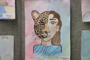 Student artwork displayed at the PCSST 4–7 Art Exhibition