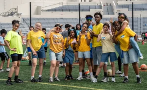 PCSST students posing together during 4–7 Field Day